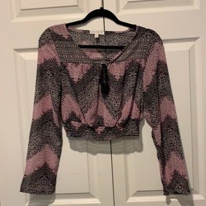 Sheer slightly cropped top